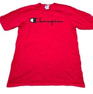 ✨2/$25 Champion Vintage Men's Red Logo T-Shirt Size Medium